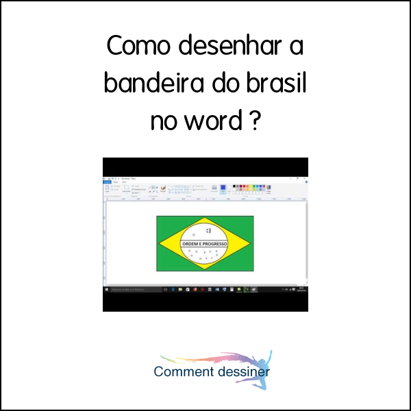 Como desenhar a bandeira do brasil no word